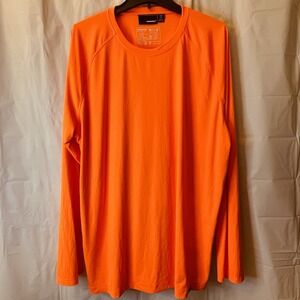 Truewerk Men's Neon Orange Performance Work B1 LS Sun Tee Long Sleeve Sz XXL